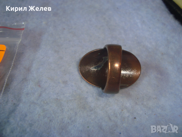 СТАР МЕДЕН СКЪПОЦЕНЕН АРТ ДЕКО КРИСТАЛЕН ПРЪСТЕН 21650, снимка 9 - Антикварни и старинни предмети - 36411294
