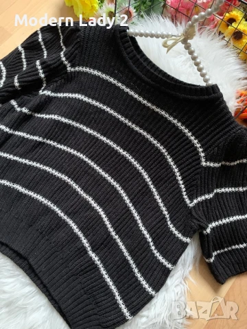 Кроп пуловер Веро Мода, снимка 2 - Блузи с дълъг ръкав и пуловери - 50899303