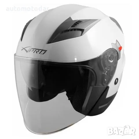 Каска за скутер A-PRO KINETIC WHITE, снимка 2 - Аксесоари и консумативи - 48809866