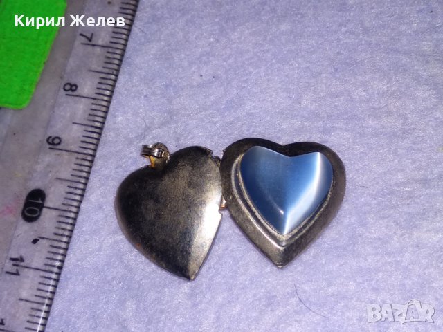 СРЕБРИСТО СЪРЦЕВИДНО АРТ МЕДАЛЬОНЧЕ за СНИМЧИЦИ 38633