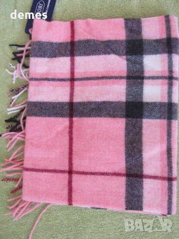  Нов кашмирен шал GOBI-розово, сиво и черно, Монголия, снимка 7 - Шалове - 34036234