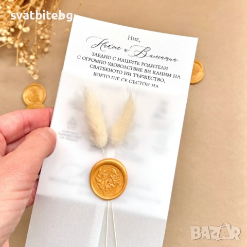 Покана Паспорт, Сватбени покани с восъчен печат, покани с програма, снимка 4 - Покани - 52046967
