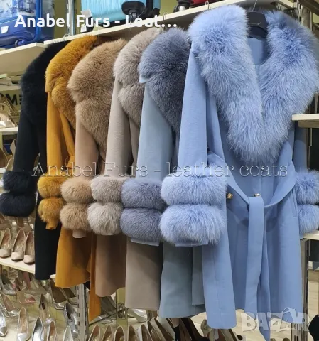 Дамско палто от естествен косъм лисица 