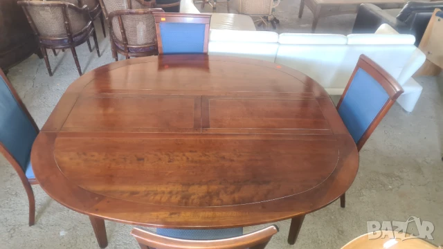 разтегателна маса + стола внос от Европа, снимка 3 - Маси - 50680916