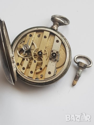 Стар джобен сребърен часовник, снимка 3 - Джобни - 35967931