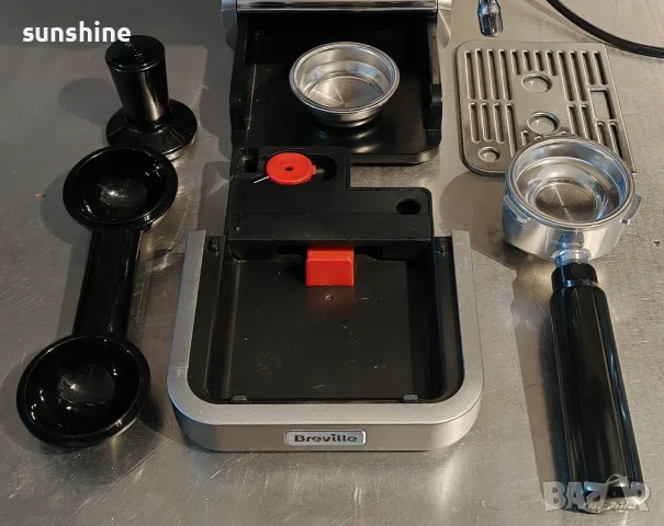Breville Slimline VCF185 * ВИДЕО * 15 bar, Еспресо Кафе Машина. Оригинални портафилтър и тампер, снимка 10 - Кафемашини - 56016262