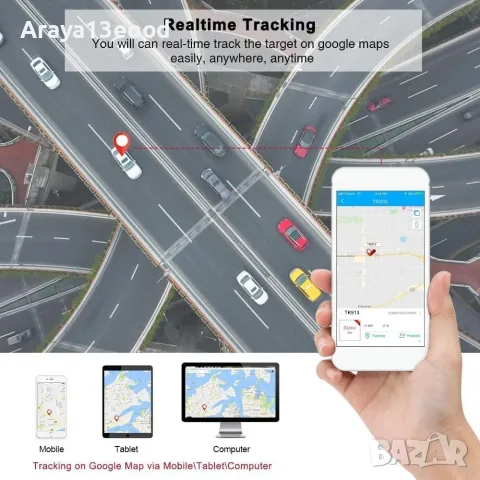 TKMARS TK913 Mini GPS Tracker – GPS локатор с магнит, проследяване в реално време и аларми, снимка 3 - Аксесоари и консумативи - 55738485