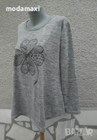 3XL Туника с красива детелина, снимка 6 - Блузи с дълъг ръкав и пуловери - 42613840