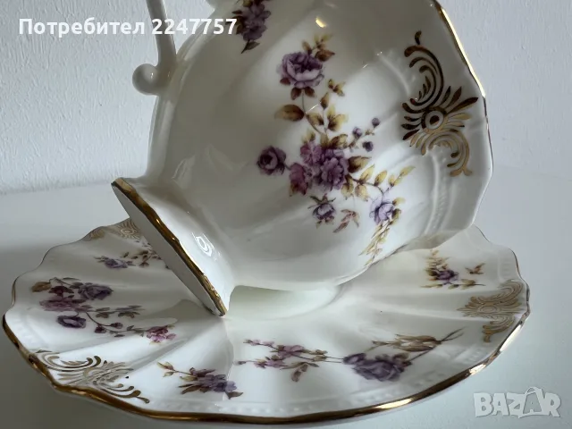 Елегантен порцеланов двоен сет за чай "SD Luxury" Bone China, снимка 4 - Антикварни и старинни предмети - 56097286
