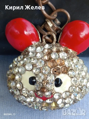 Ключодържател МИШЛЕ декориран с кристали метален много красив стилен дизайн 15401, снимка 3 - Други - 51118659