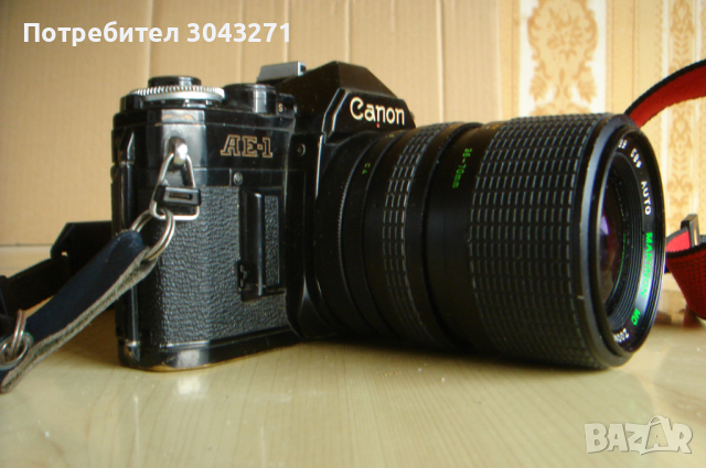 CANON AE-1 ЧЕРЕН -ЗАРЕДЕН С БАТЕРИЯ, снимка 7 - Фотоапарати - 44586932