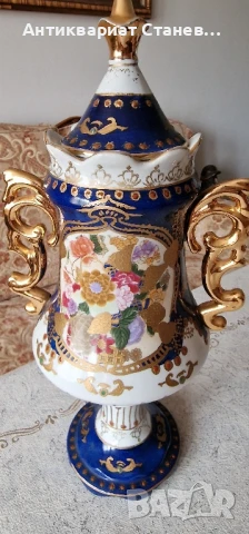 👑 Кралска китайска порцеланова ваза с капак 👑, снимка 16 - Вази - 50752146