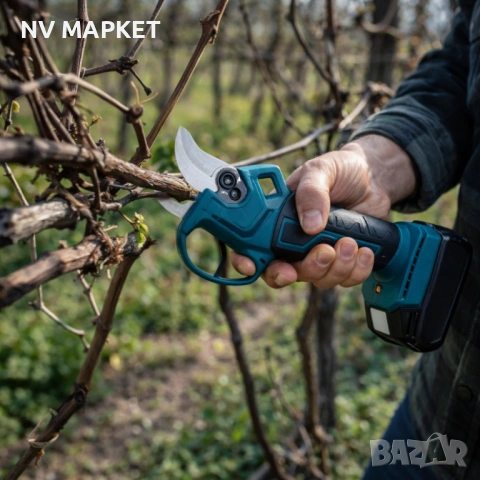 Комплект акумулаторна ножица 3" и резервен нож 36V 8A, снимка 6 - Градинска техника - 53843307