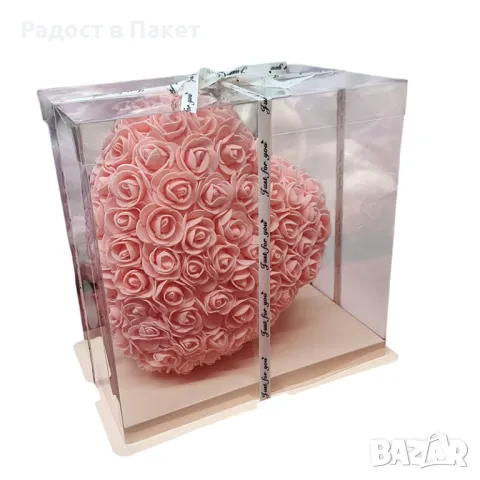 Сърце от рози в подаръчна кутия, снимка 2 - Подаръци за жени - 48815371