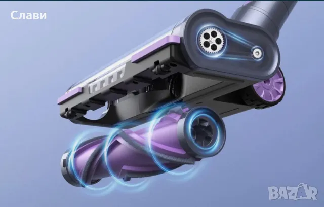 Безжична вертикална прахосмукачка Lubluelu 202, 220 W, HEPA филтър, Лилав, снимка 17 - Прахосмукачки - 49891951