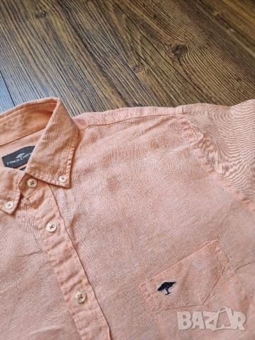 Страхотна мъжка ленена риза FYNCH HATTON размер L   , 100% лен , снимка 4 - Ризи - 50789099