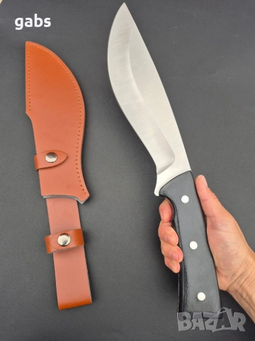 Уникален масивен ловен нож,фултанг с кожена кания,два модела, снимка 5 - Ножове - 52636230