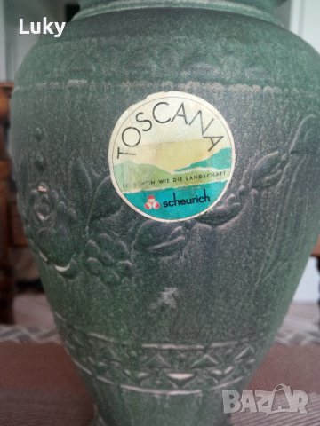 Продавам красива,антика,амфора- ваза.Керамика.Маркирана.ФРГ-SCHEURIH..Ръчна изработка., снимка 3 - Антикварни и старинни предмети - 42671125