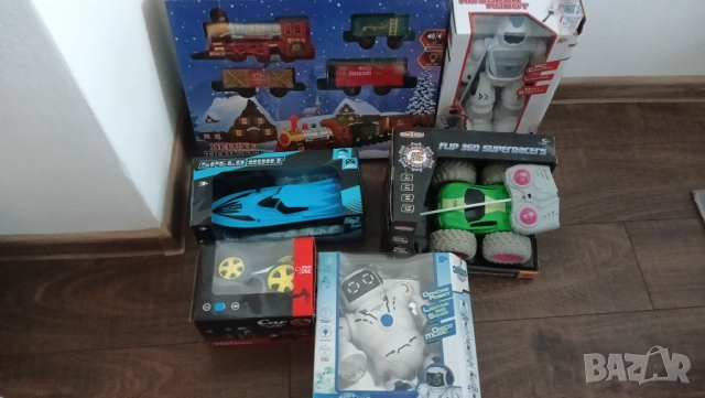 6бр играчки колада подарък влак робот кола лодка кораб количка дистанционно детски бебешки музикални