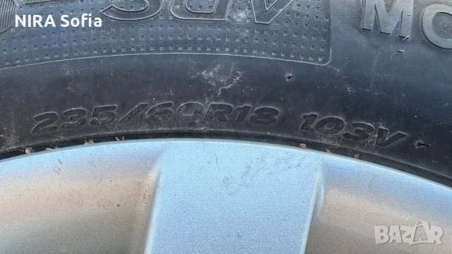 Оригинални алуминиеви джанти Mazda 18” х 7 1/2 J 50 с гуми Hankook Ventus Slevo 2 Suv 235/60R18, снимка 7 - Гуми и джанти - 56121813