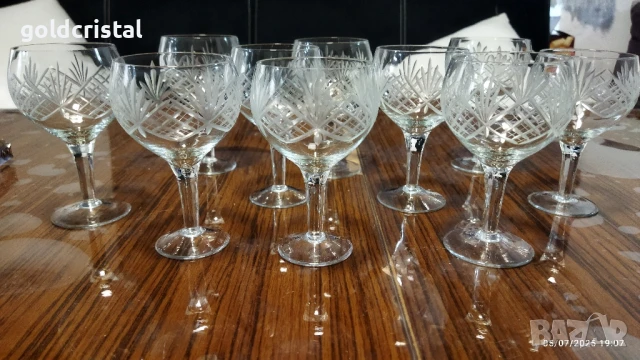 ретро стъклени чаши 