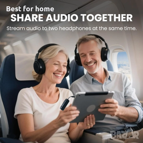 Avantree Relay - Bluetooth 5.3 аудио адаптер за пътуване, полет, фитнес зала, снимка 4 - Други - 51511573