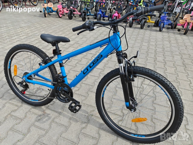 CROSS Алуминиев велосипед 24" RIDER син, снимка 4 - Велосипеди - 53830735