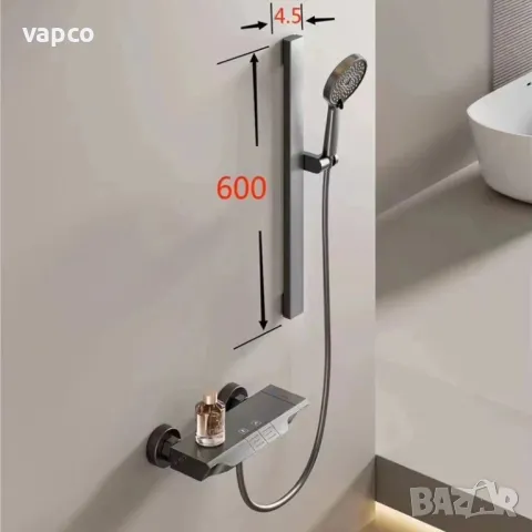 Модерен душ с бутони тип "пиано" D37, снимка 5 - Душове - 49454386