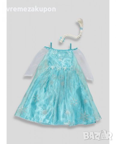 Много красива рокля на Елза от Замръзналото кралство с обръч и плитка, снимка 2 - Детски рокли и поли - 38903700