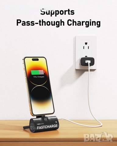 Нова малка външна батерия Преносимо зарядно устройство Power Bank, снимка 5 - Аксесоари за Apple - 39909727