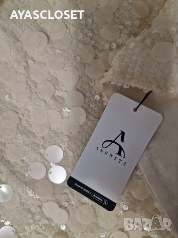 Дамска пола с пайети Л / ХЛ, снимка 2 - Поли - 52330713