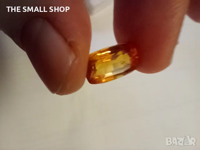 Оранжев сапфир 6,25 карата със сертификат, снимка 2 - Други - 48240446