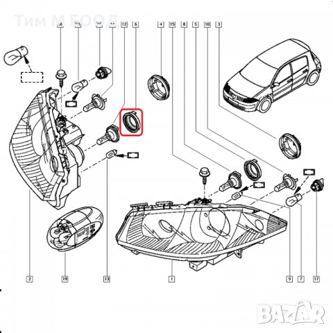 Капачка за крушка на фар за Fiat PUNTO, SCUDO, Nissan ALMERA, Opel CORSA C, MERIVA A, TIGRA, снимка 4 - Аксесоари и консумативи - 39473108