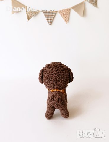 Плетена играчка кученце, подарък за момче, амигуруми, играчка ръчна изработка, снимка 2 - Други - 40227642