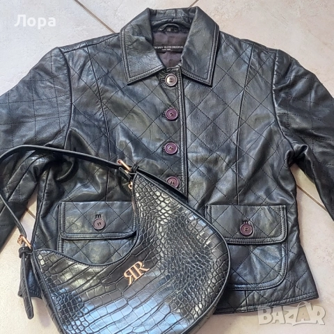 Дамско яке естествена кожа 