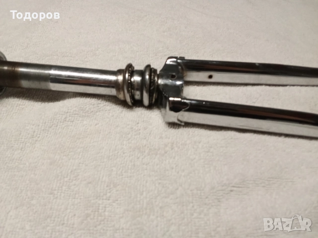 Ретро никелирана вилка за шосеен велосипед , снимка 6 - Части за велосипеди - 52021317