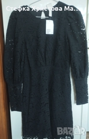 Нова черна дантелена рокля размер М