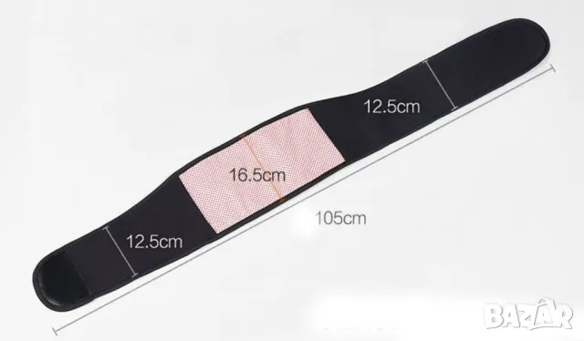 Самозагряващ магнитен турмалинов пояс-колан TV284, снимка 3 - Колани - 47905965