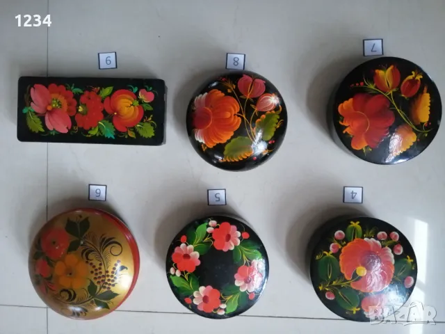 Дървени кутии хохлома , снимка 3 - Други стоки за дома - 49173744