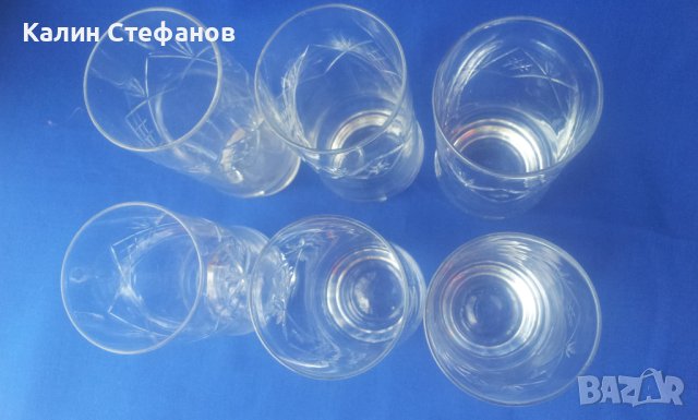 Кристални водни чаши 6 бр, снимка 3 - Чаши - 40979264