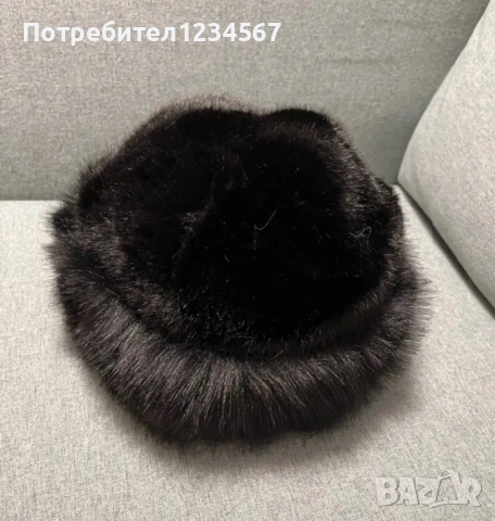 Нова зимна шапка с косъм/ налични всички цветове, снимка 4 - Шапки - 53113382