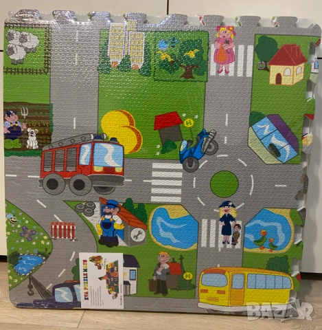 Мек пъзел за пода с картинки, идеален за занимателна дейност, снимка 4 - Мебели за детската стая - 53663530