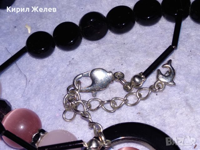 КРАСИВО ЕЛЕГАНТНО СКЪПОЦЕННО АРТ КОЛИЕ с ЮВЕЛИРНО ПОЛИРАНИ КАМЪНИ КОТЕШКО ОКО 38831, снимка 13 - Колиета, медальони, синджири - 41865511