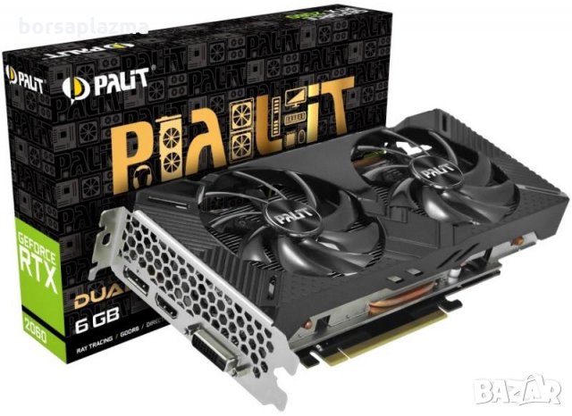 Palit GeForce RTX 2060 Dual 12GB GDDR6, 192bit, DVI-D, HDMI 2.0b, снимка 1 - Видеокарти - 35886215