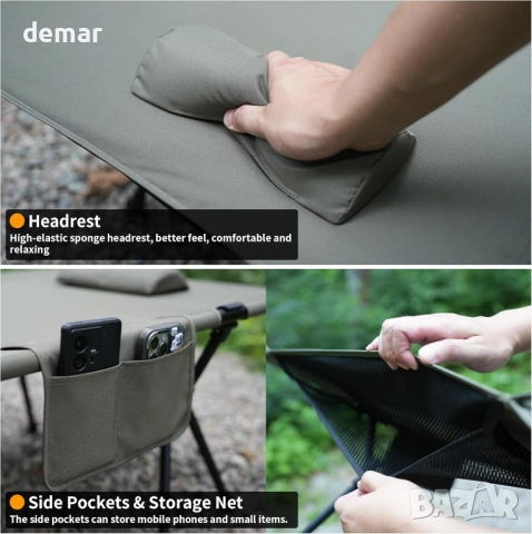 TENPLAY Ултралеко къмпинг легло с голям капацитет, до 150 кг тежи 3 кг, снимка 6 - Къмпинг мебели - 53401486