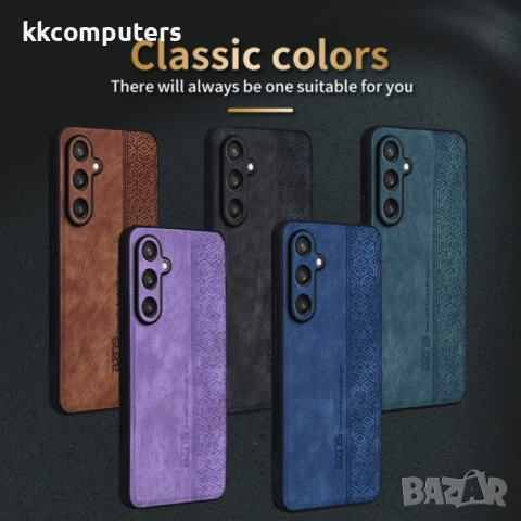 Samsung Galaxy S24 FE 5G AZNS Удароустойчив Кожен Калъф и Протектор, снимка 2 - Калъфи, кейсове - 52648108