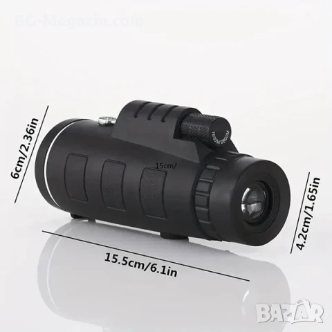 Силен джобен монокъл BUSHNELL 18×62 бушнел с голямо увеличение за лов живони птици туризъм бинокъл, снимка 10 - Екипировка - 50931171