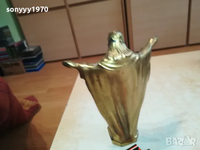 БОГ-МЕД МЕСИНГ 20Х15Х6СМ МАСИВНА ТЕЖКА ФИГУРА 2504251615, снимка 15 - Антикварни и старинни предмети - 50034730