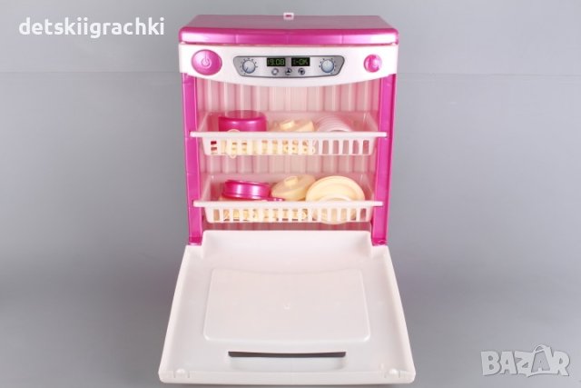 Огромна детска съдомиялна   със звукови ефекти и кухненски прибори 32 х 22 х 44 см, снимка 2 - Играчки за стая - 38307500