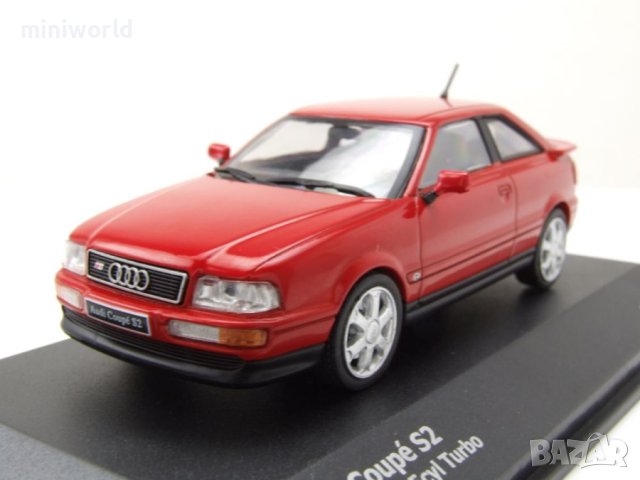Audi S2 Coupe 1992 - мащаб 1:43 на Solido моделът е нов в PVC дисплей-кейс